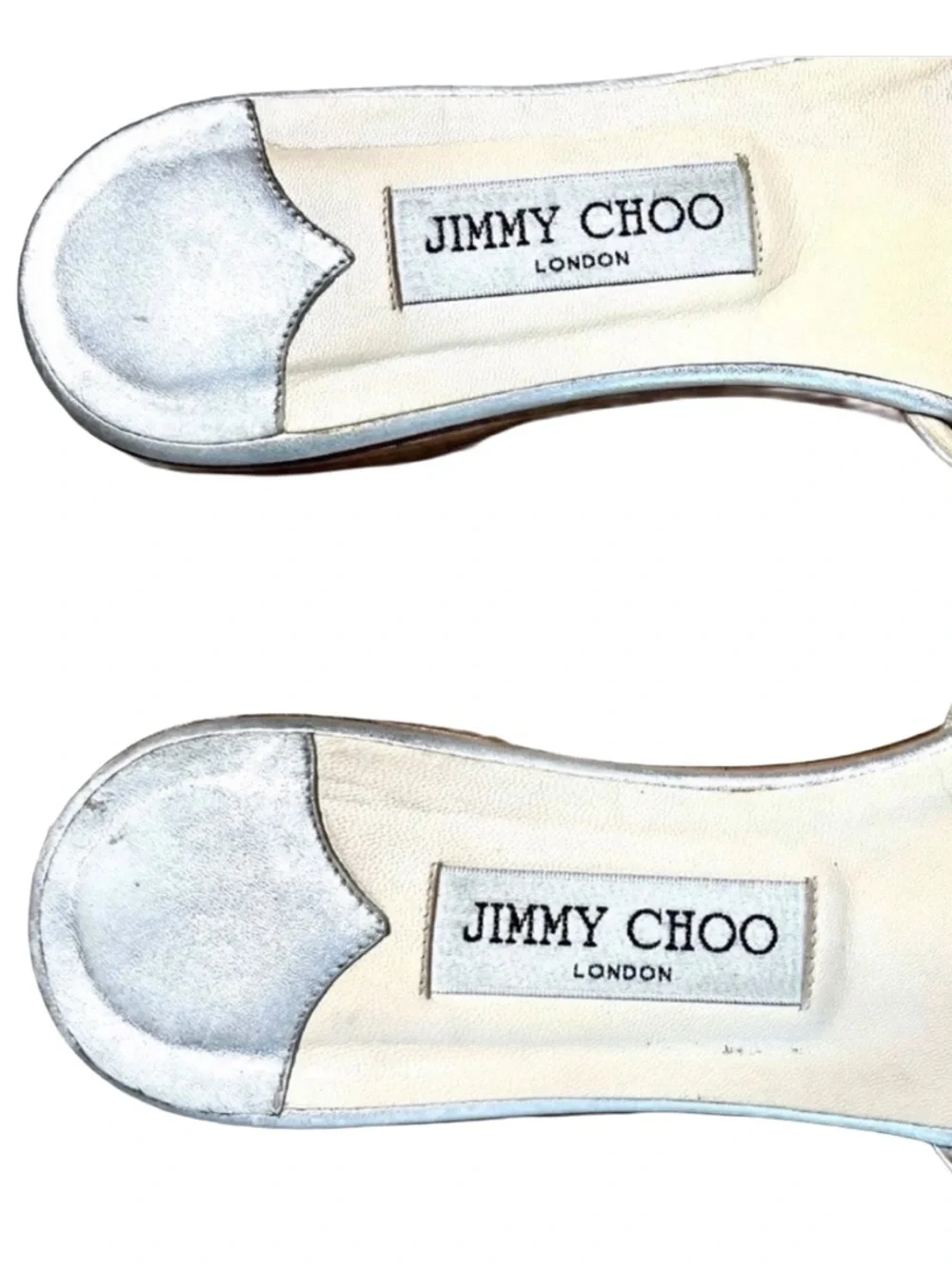 Jimmy Choo Rocco Silver Metallic Flat Slide Sandals EU 41 - Picture 10 of 10